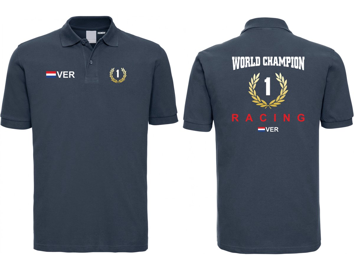 Polo World Champion 1 2022 | Max Verstappen / Red Bull Racing / Formule 1 Fan | Wereldkampioen | Navy | maat XL